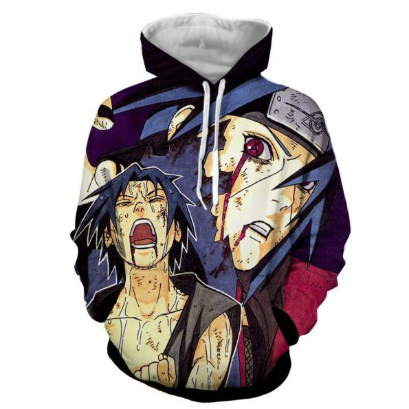 Sasuke Uchiha Mangekyou Sharingan 3D Jacket – Naruto Hoodie