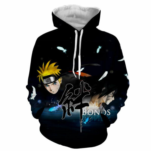 Naruto Hoodie – Naruto And Sasuke Bond 3D Hoodie – Jacket