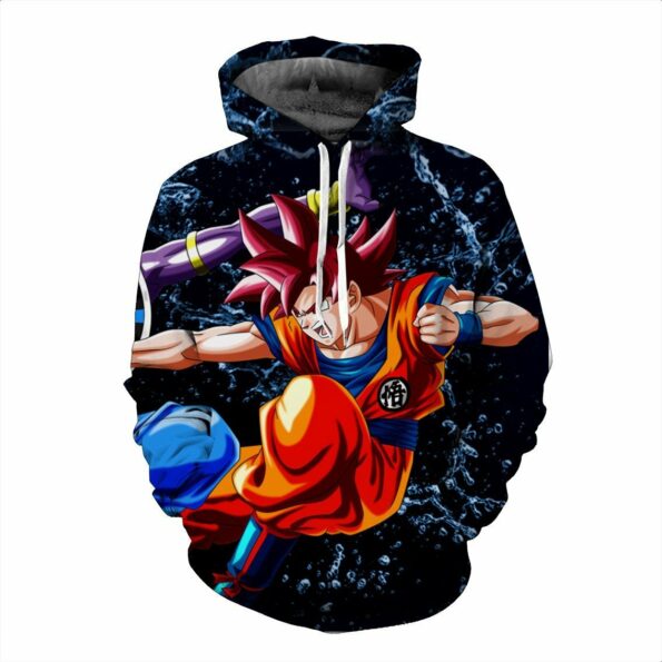 Dragon Ball Z Hoodie – Goku Vs Beerus 3D Hoodie – Jacket