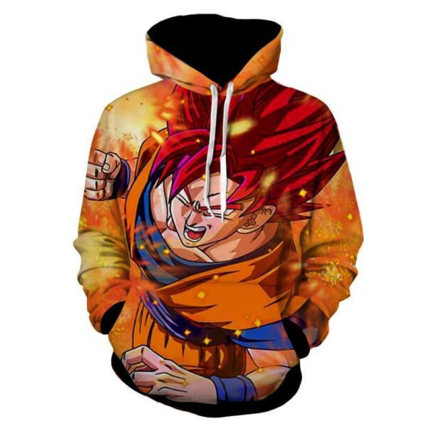 Dragon Ball Z Hoodie – Goku SSJ Red God Hoodie – Jacket