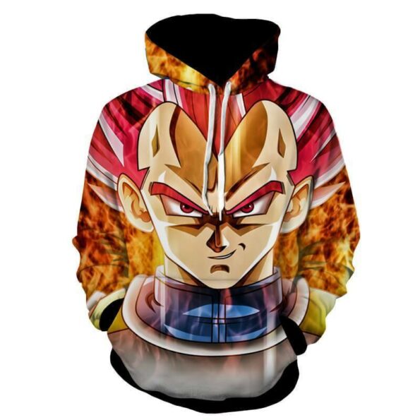 Dragon Ball Super Z Hoodie – Vegeta SSj God 3D hoodie
