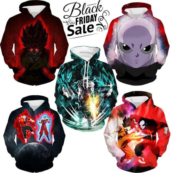 Black Friday Dragon ball Z Super Deal 2 | Five In One 3D Hoodie Package