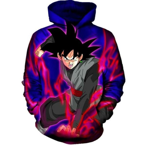 Dragon Ball Super Z Hoodie – Black Goku 3D Hoodie – Jacket
