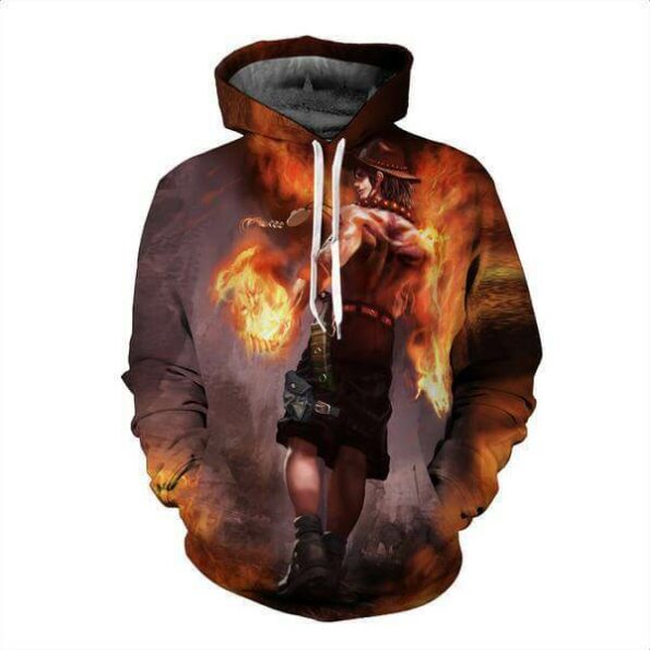Ace Fire 3D Hoodie – Jacket – One Piece
