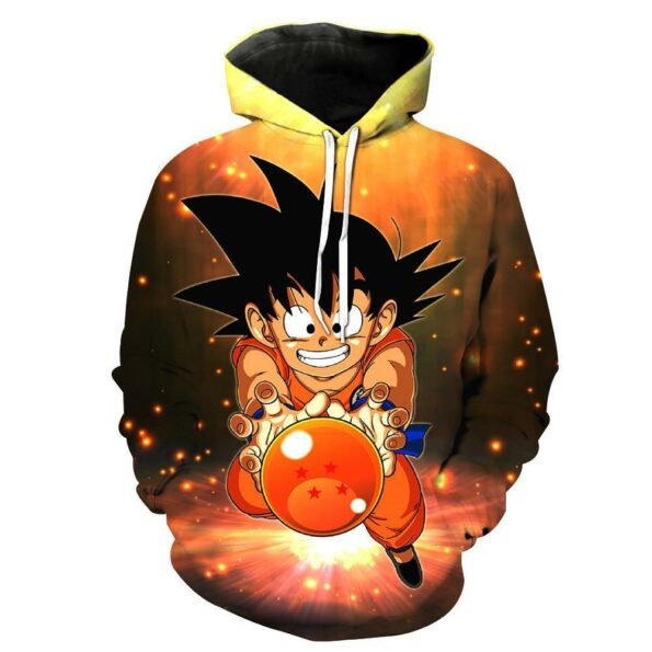 Dragon Ball Z Hoodie – Kid Goku 3D Hoodie – DBZ Hoodie