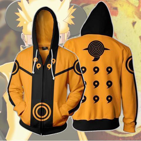 Naruto Hoodie – Naruto Uzumaki Zip Up Hoodie – Jacket