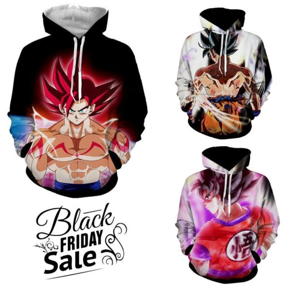 Black Friday Dragon ball Z Super Deal 4 | Three In One 3D Hoodie Package