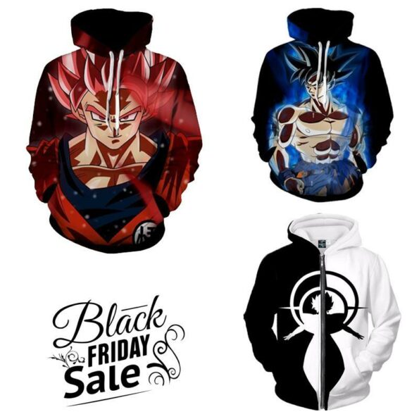 Black Friday Dragon ball Z Super Deal 7 | Three In One 3D Hoodie Package