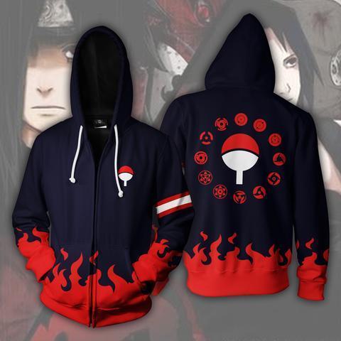 Naruto Hoodie – Uchiha Clan Zip Up Hoodie – Jacket