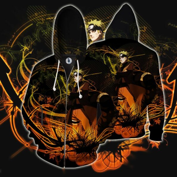 Naruto Hoodie – Naruto 3D Hoodie – Zip Up Jacket