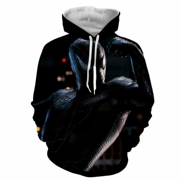 Black Spiderman 3D Hoodie – Jacket