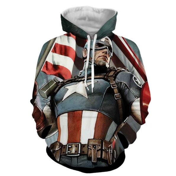 Captain America Full Armor 3D Printed Hoodie