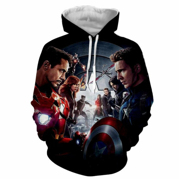 Avengers 3D Printed Hoodie / Iron Man / Captain America & All Others
