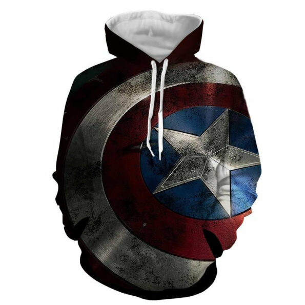 Captain America Badge 3D Printed Hoodie