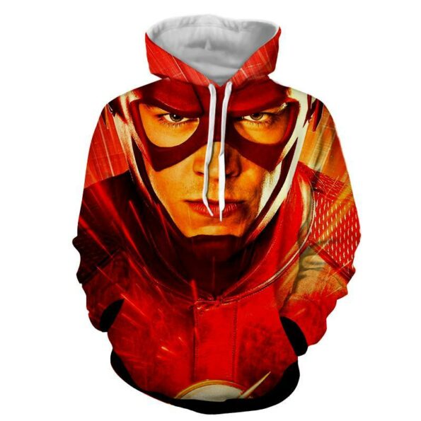 Flash 3D Printed Hoodie – The Flash Jacket – Star Lab Hoodie