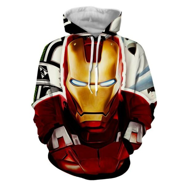 Angry Iron Man 3D Printed Hoodie