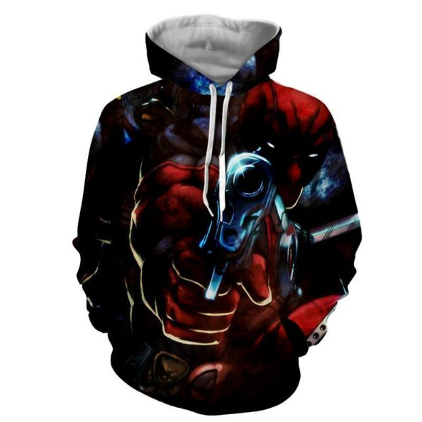 Deadpool 3D Hoodie – Deadpool Jacket – Deadpool Clothing