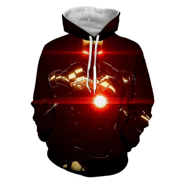 Iron Man Light Flare 3D Printed Hoodie