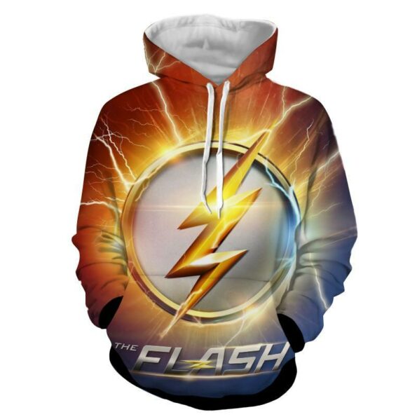 Flash Sign 3D Printed Hoodie – The Flash Jacket – Star Lab Hoodie