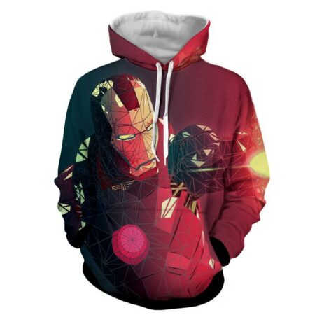 Abstract Iron Man 3D Printed Hoodie