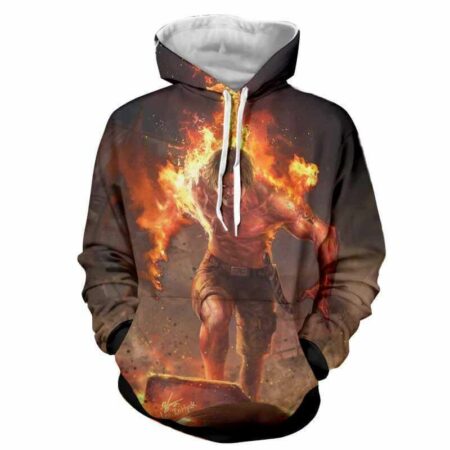 Ace On Fire 3D Hoodie – Jacket – One Piece