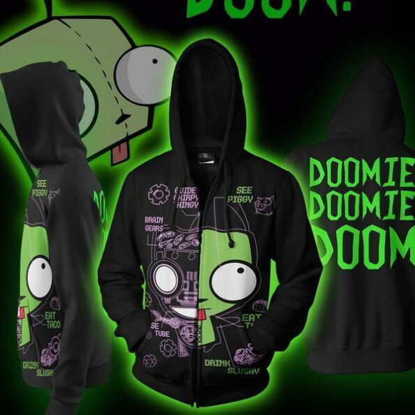 Invader Doom Hoodie – Zim Doom Zip Up Jacket