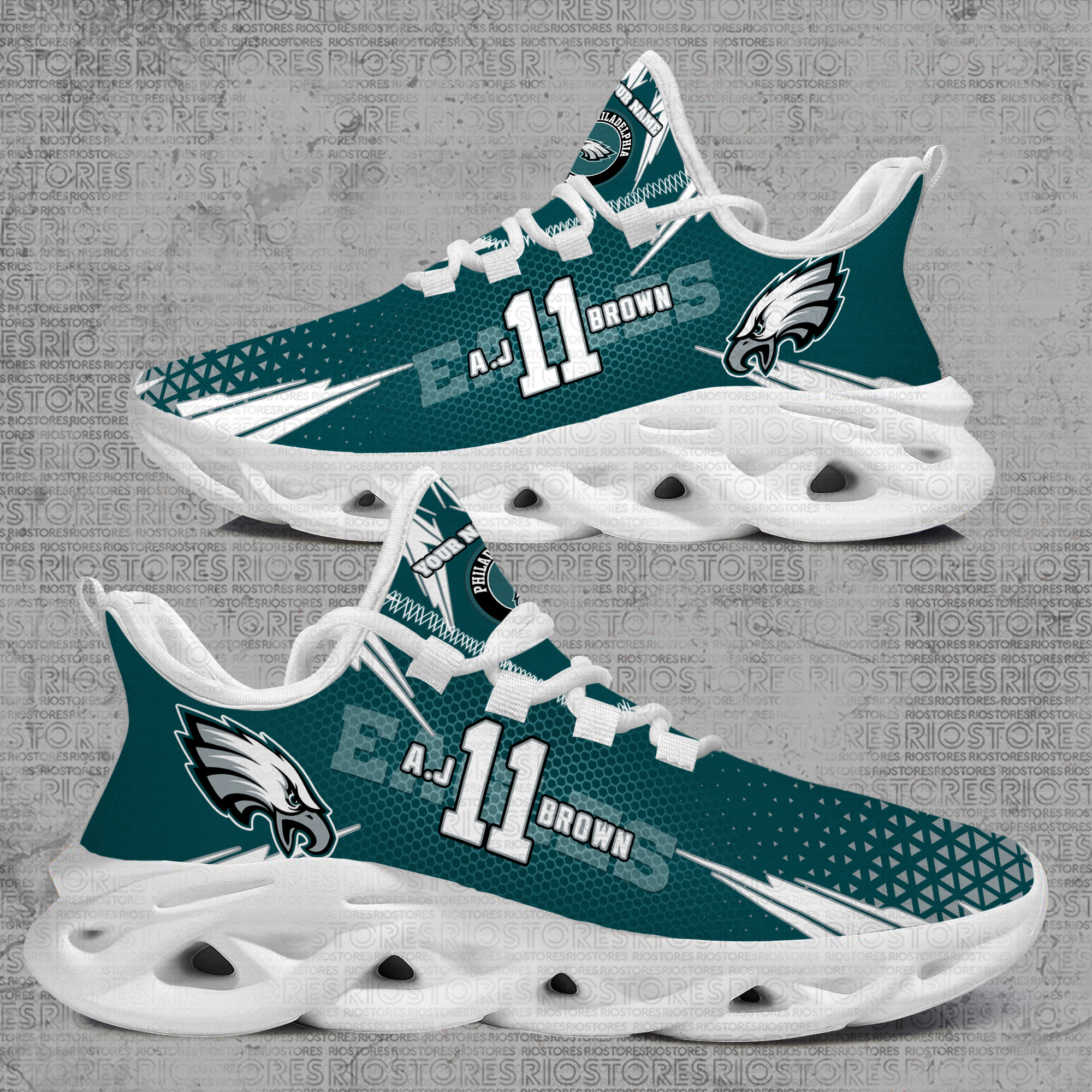 A J Brown Phil_eagles Football Customize Sporty Max Soul Sneakers Running Sport For Men For Fan
