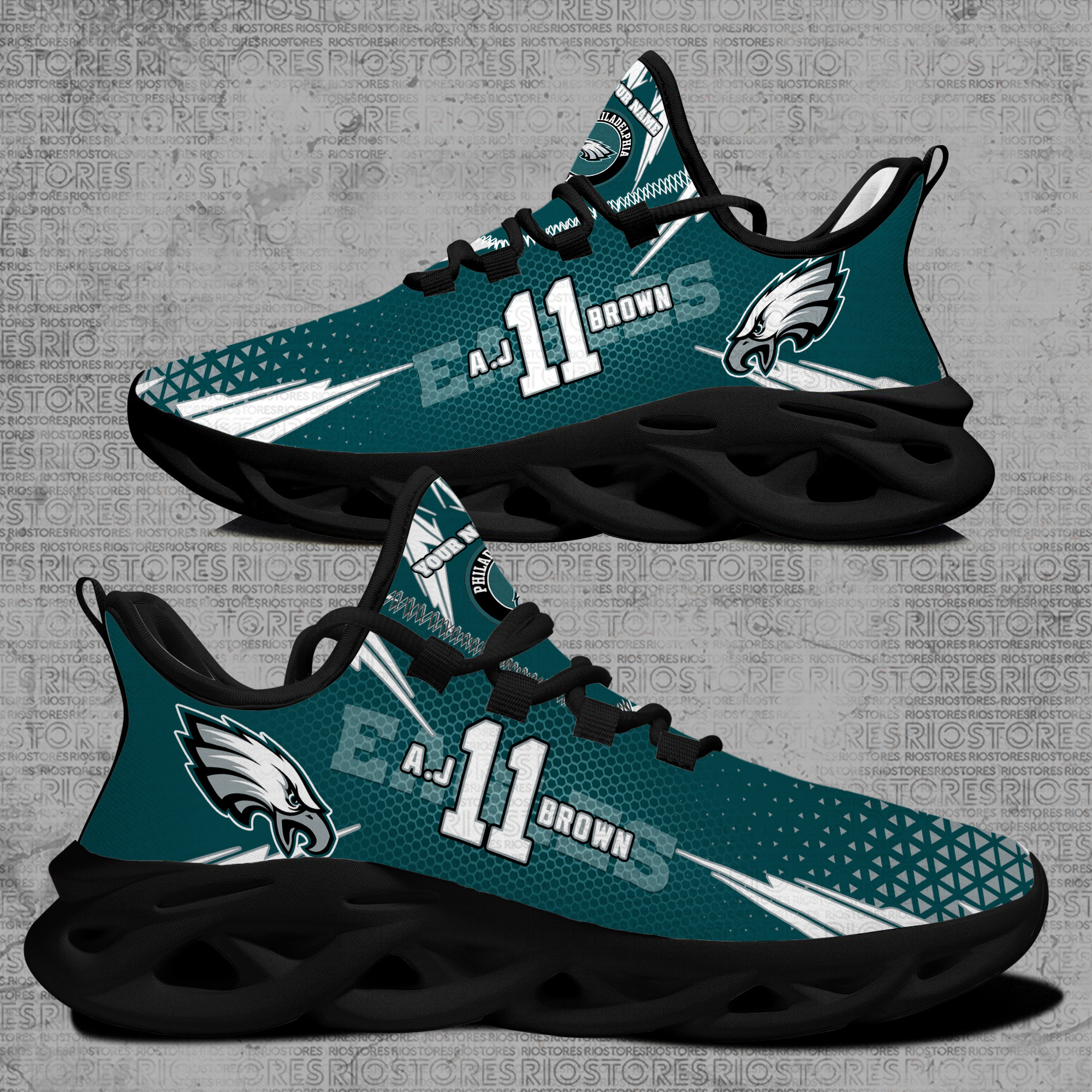 A J Brown Phil_eagles Football Customize Sporty Max Soul Sneakers Running Sport For Men For Fan