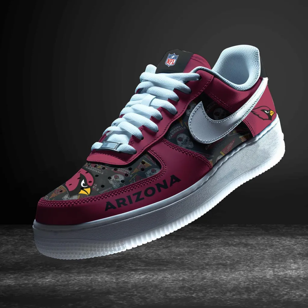 Arizona Cardinals Custom Air Force 1 Logo Pattern Sneakers