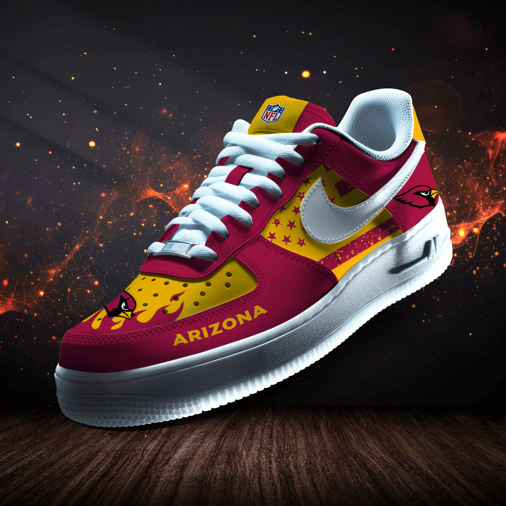 Arizona Cardinals Custom Air Force 1 Logo Pattern Sneakers