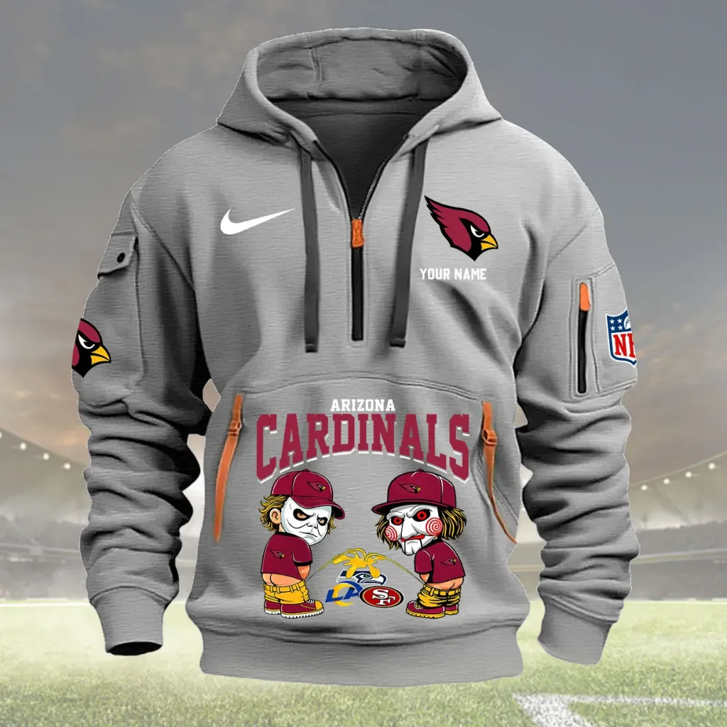 Arizona Cardinals Custom Quarter Zip Hoodie New Collection