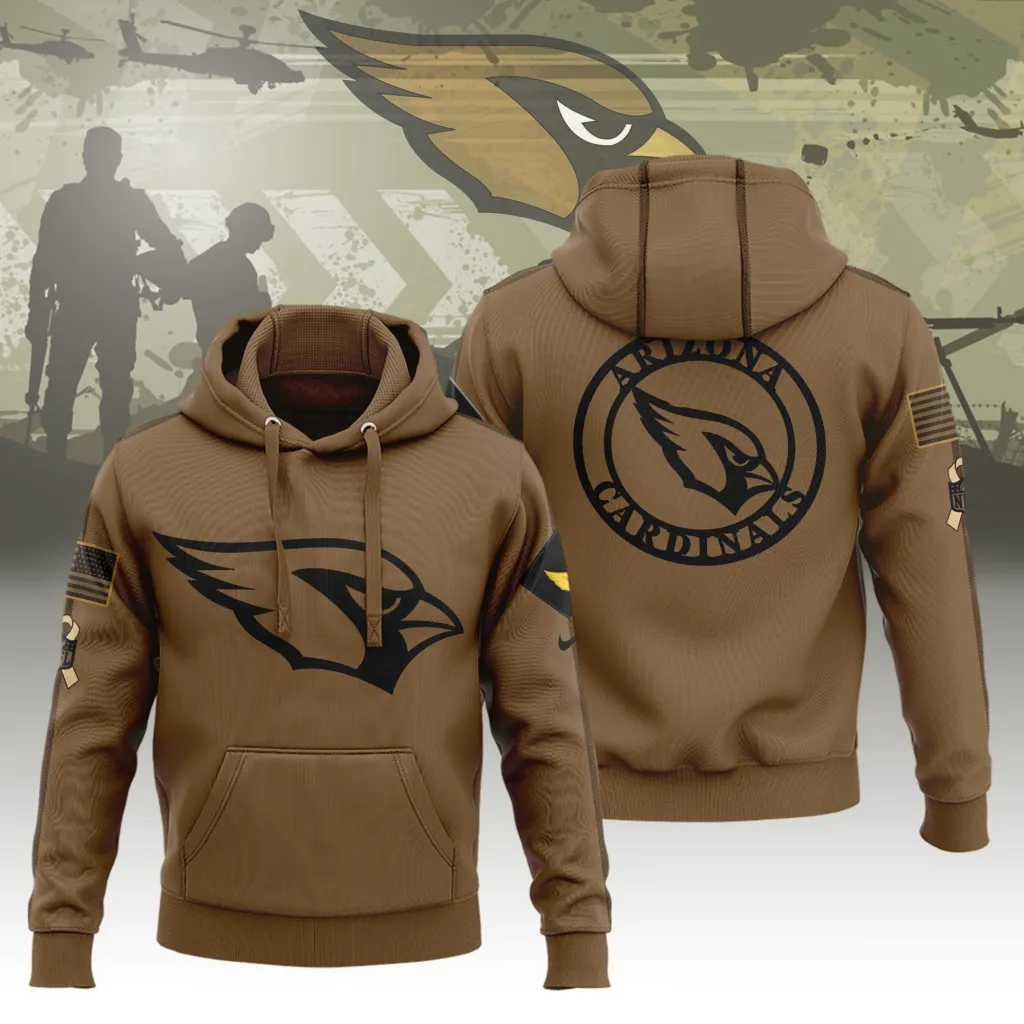 Arizona Cardinals Limited Edition Brown Veterans Hoodie