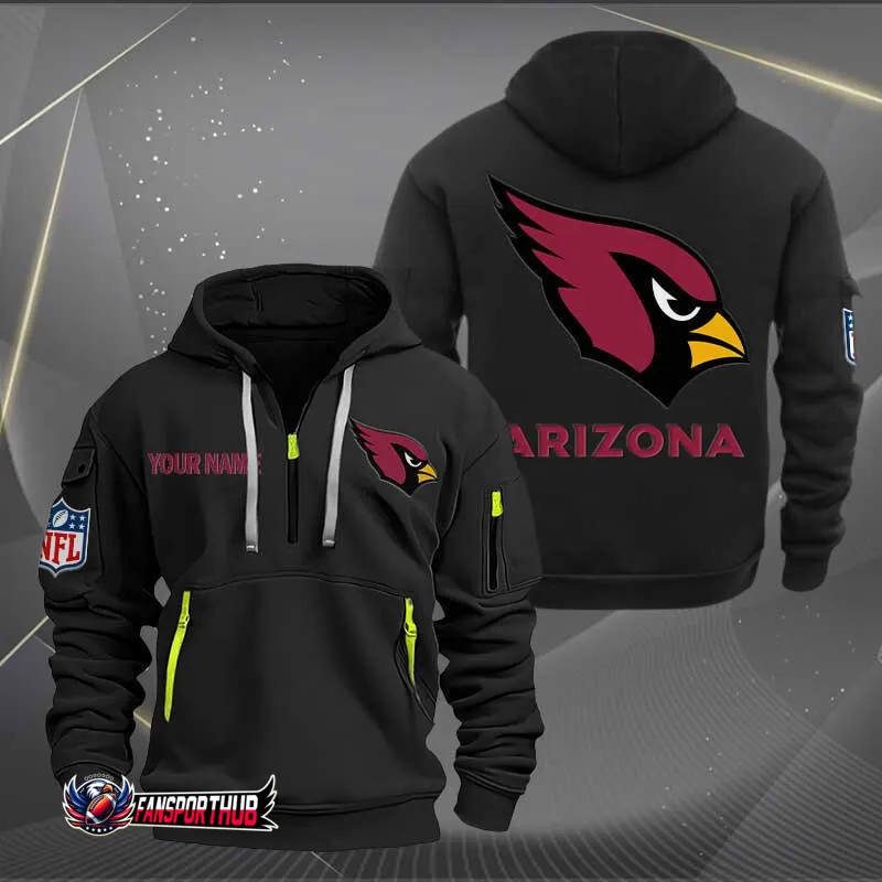 Arizona Cardinals Limited Edition Personalized Quarter Zip Hoodie