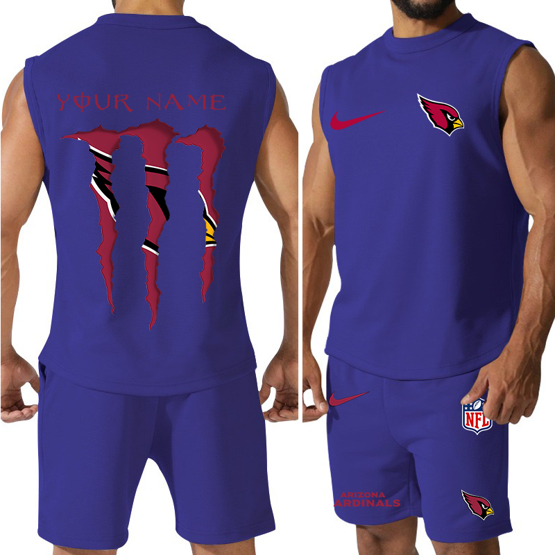 Arizona Cardinals Men’s Colorful Combo Jersey Tank Top And Shorts Set