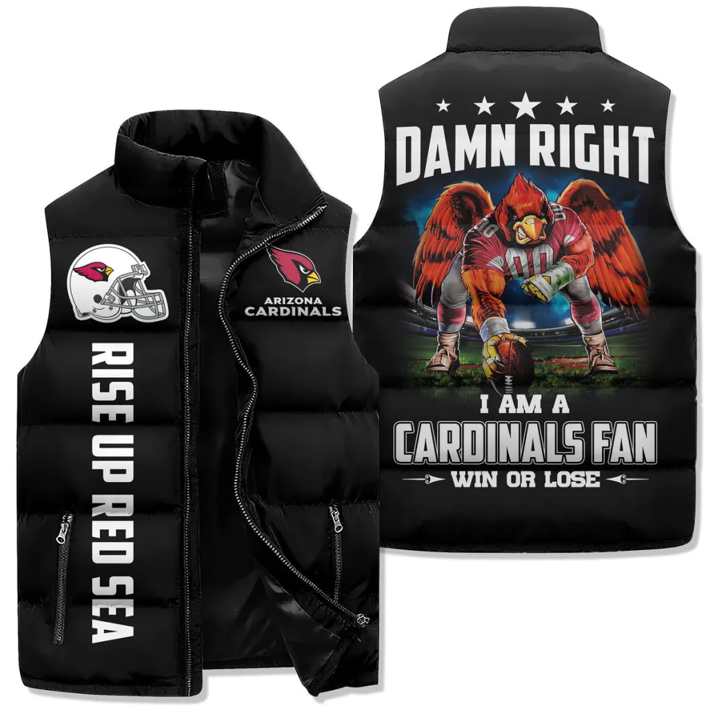 Arizona Cardinals Men’s Premium Sleeveless Puffer Jacket