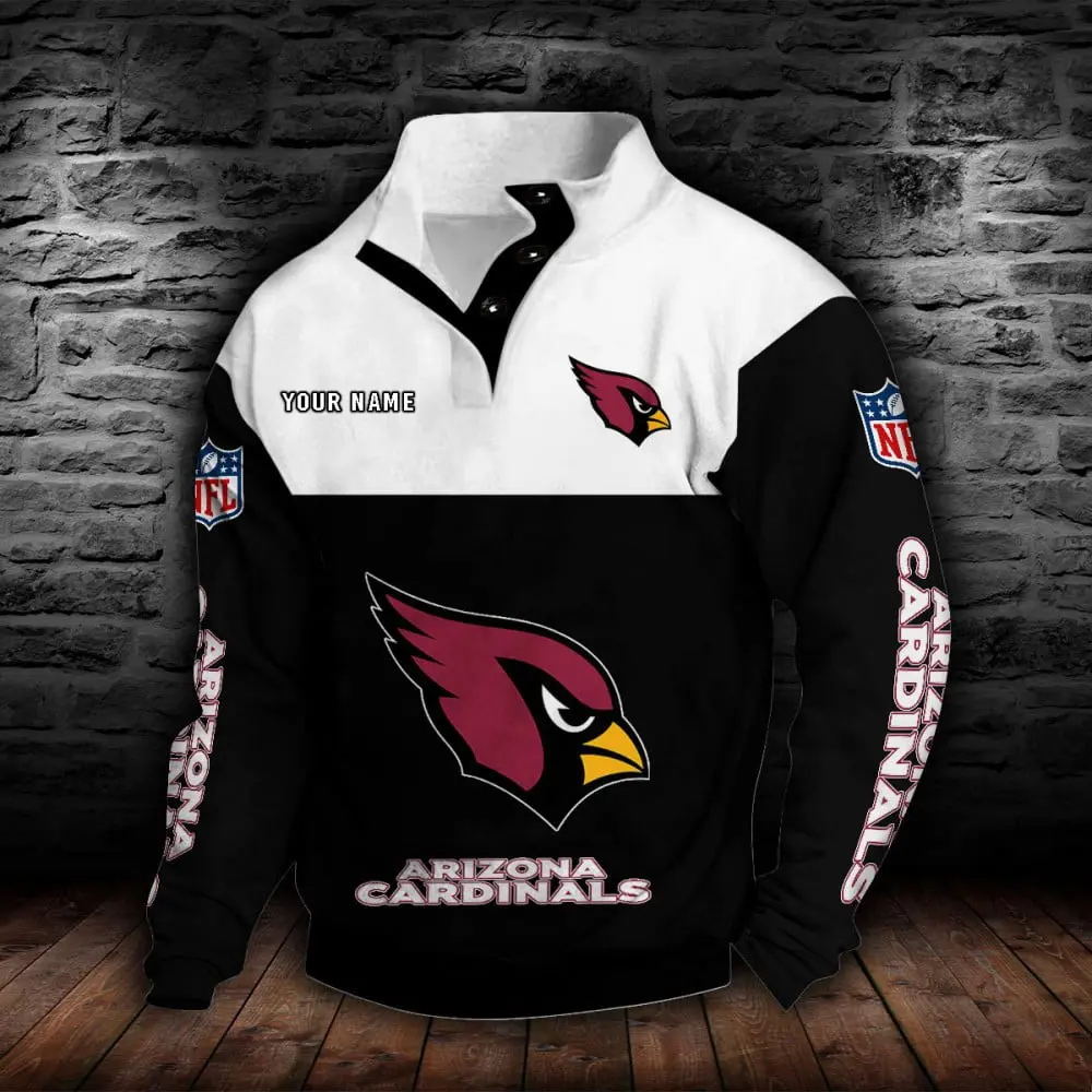 Arizona Cardinals Personalized Colorful Stand Collar Sweatshirt