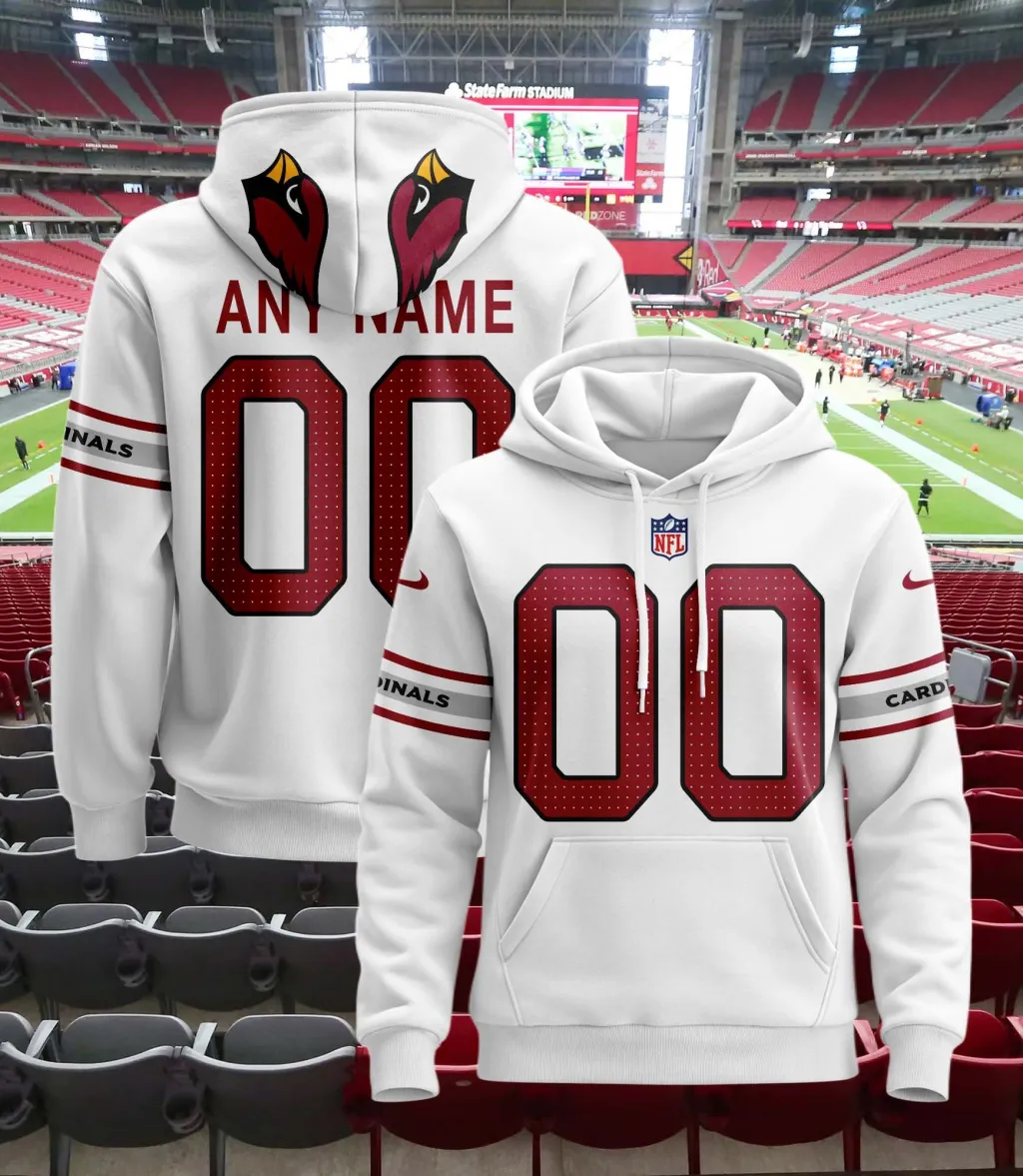 Arizona Cardinals Personalized Football Hoodie Style Jersey