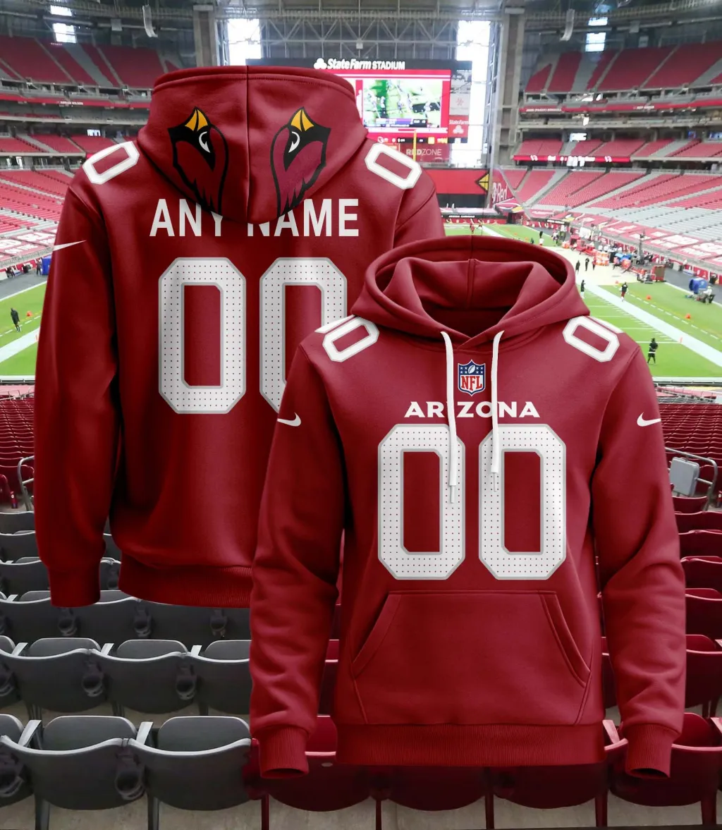 Arizona Cardinals Personalized Football Hoodie Style Jersey