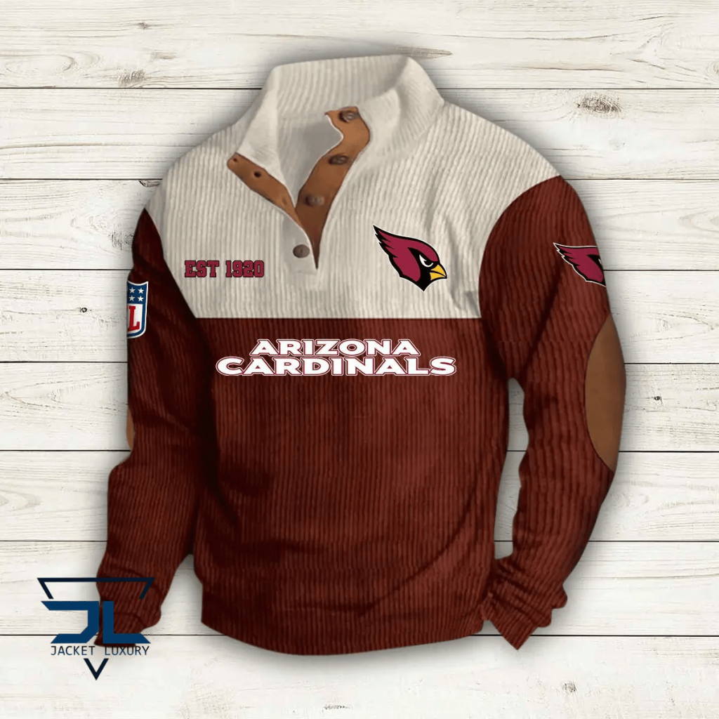 Arizona Cardinals Stand Collar Colorful Sweatshirt