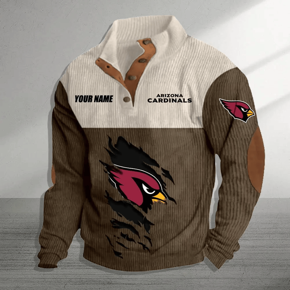 Arizona Cardinals Stand Collar Sweatshirt – Colorful Design