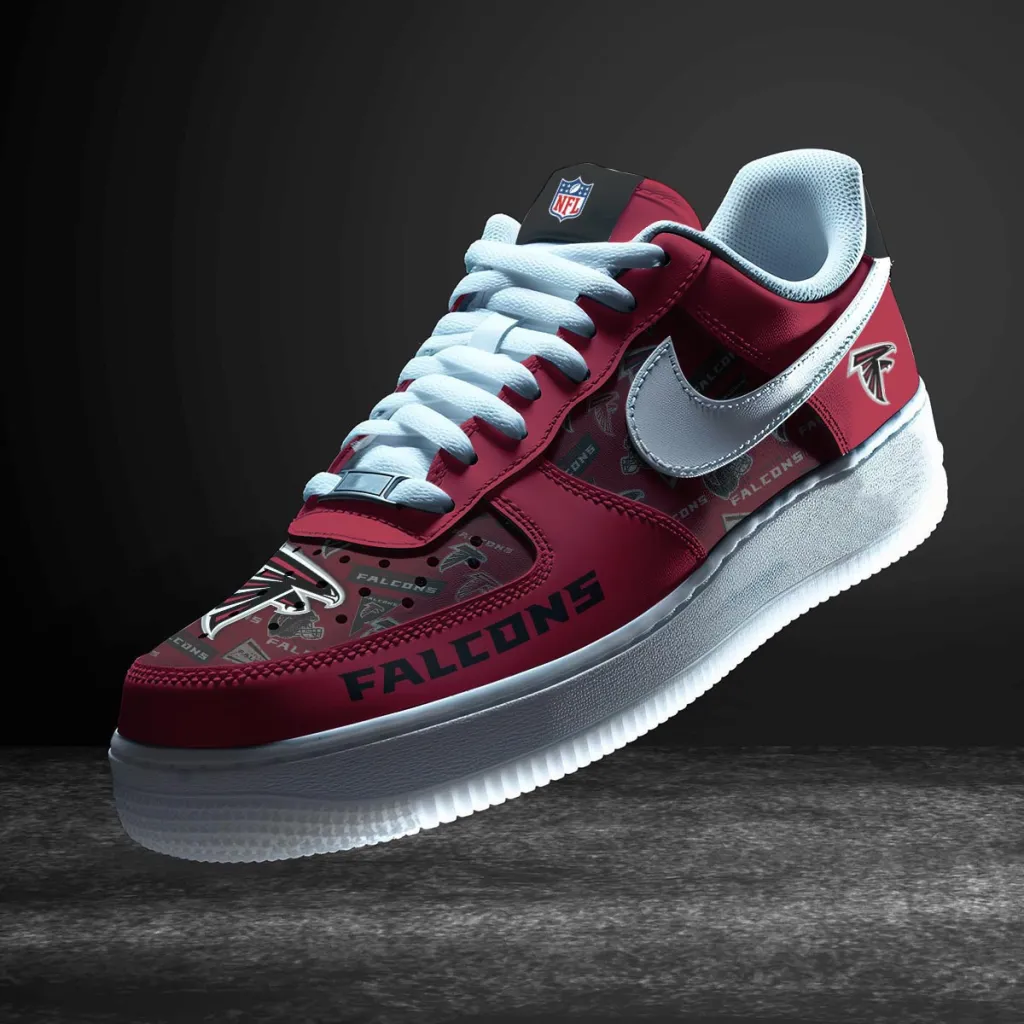 Atlanta Falcons Custom Af1-1 Logo Pattern Sneakers