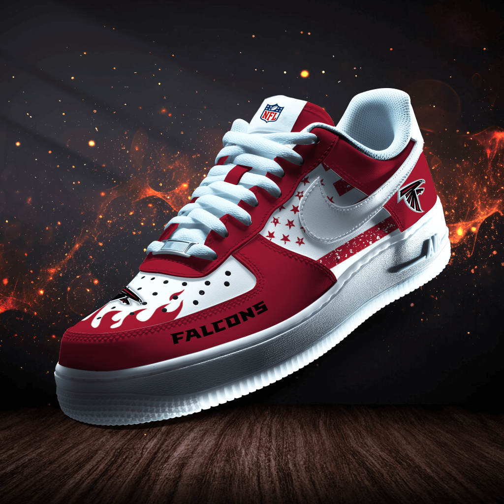 Atlanta Falcons Custom Af1 Logo Pattern Sneakers