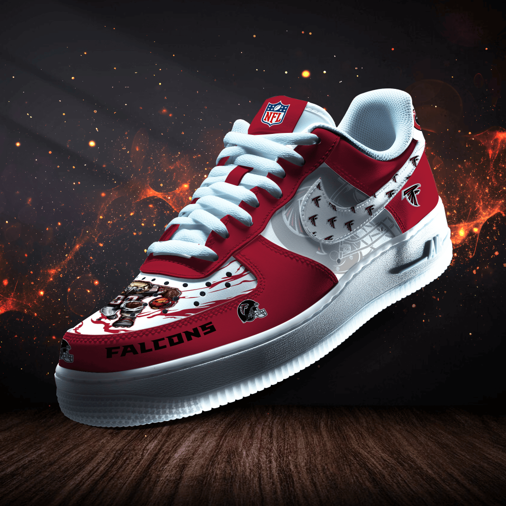 Atlanta Falcons Custom Air Force 1 Logo Pattern Sneakers