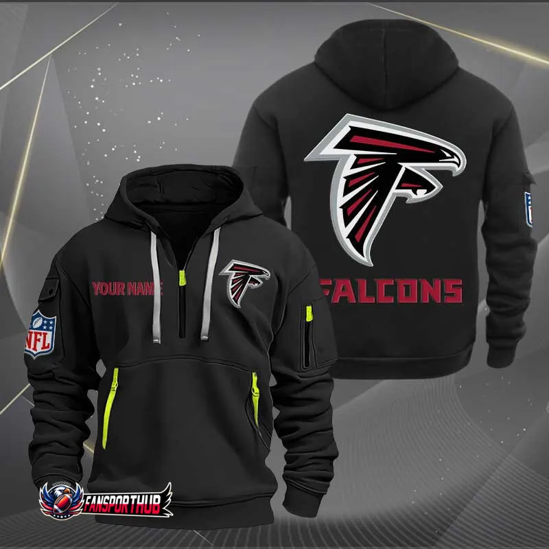 Atlanta Falcons Limited Edition Personalized Quarter Zip Hoodie