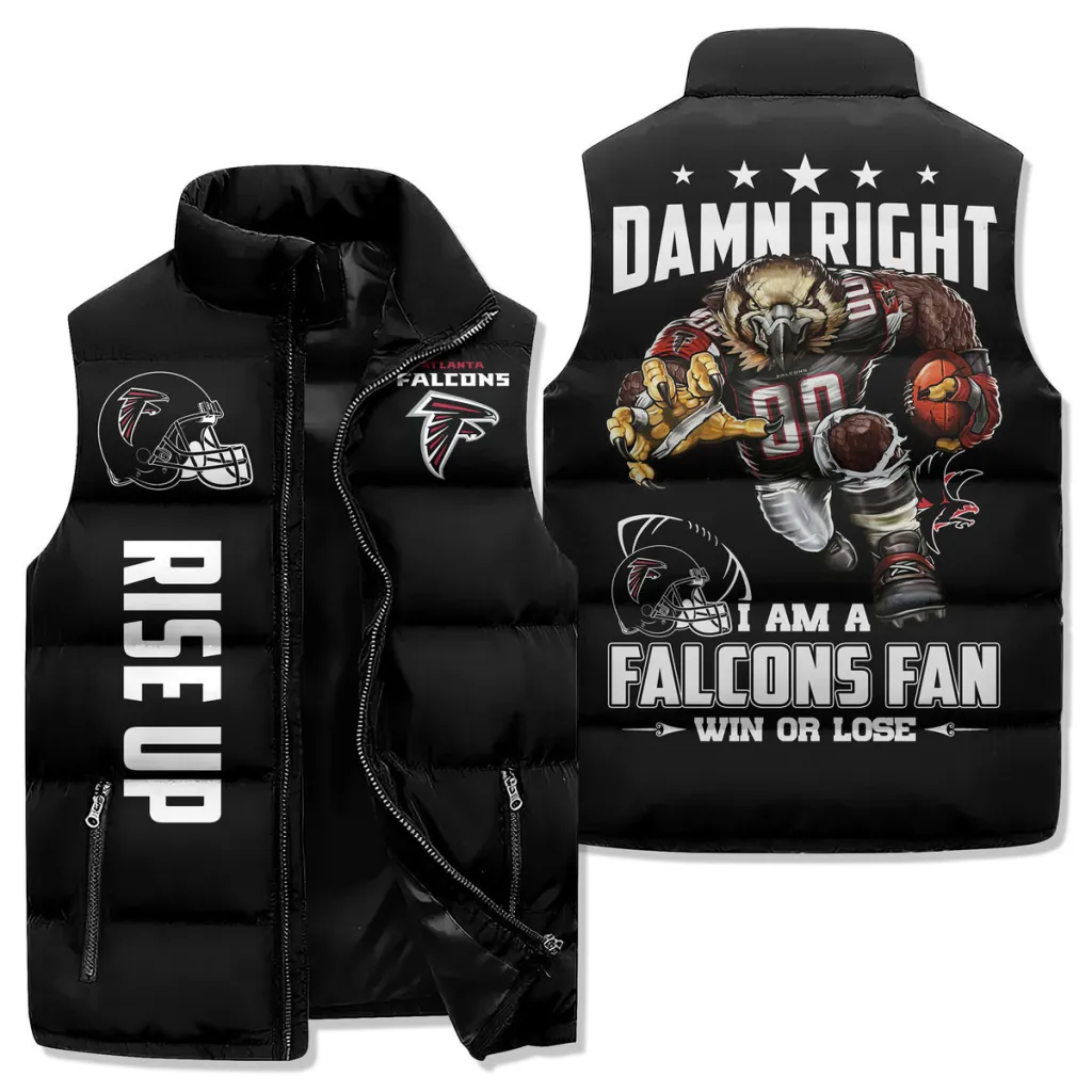 Atlanta Falcons Men’s Premium Sleeveless Puffer Jacket