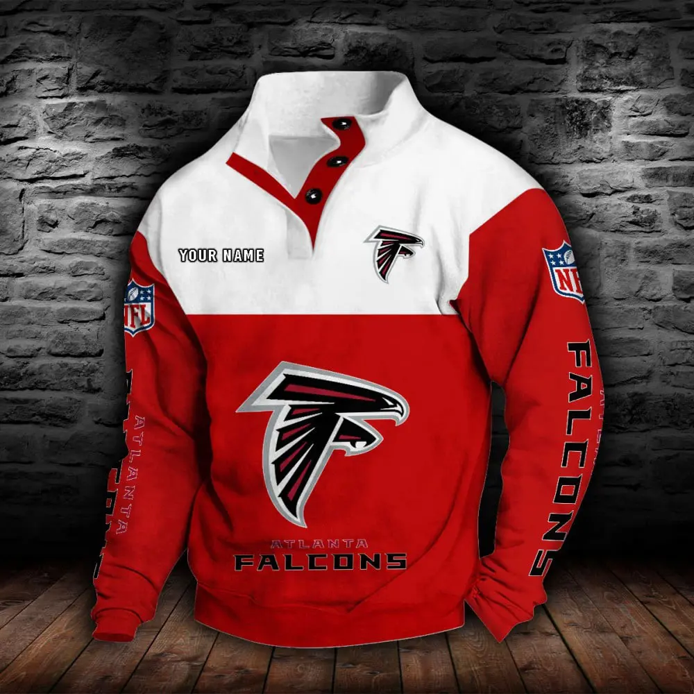 Atlanta Falcons Personalized Colorful Stand Collar Sweatshirt