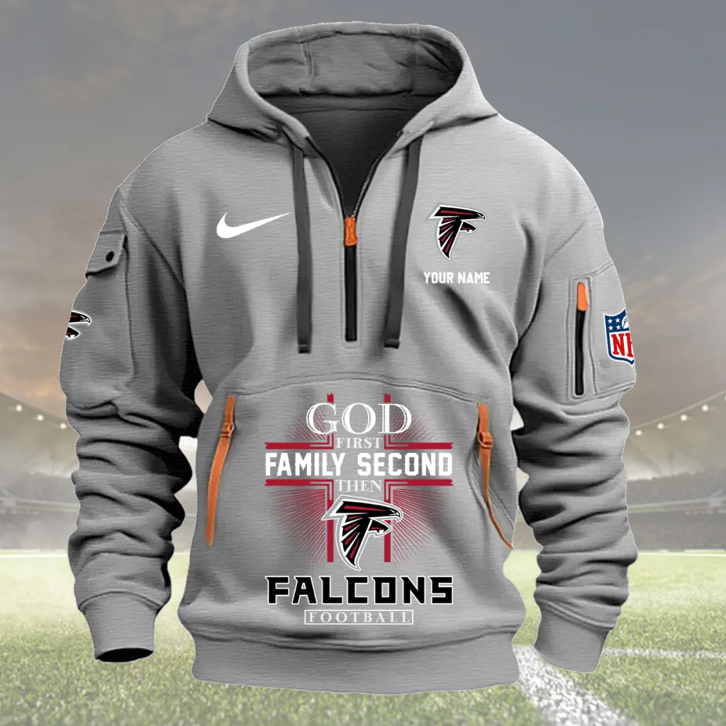 Atlanta Falcons Personalized Quarter Zip Hoodie For Men And Women