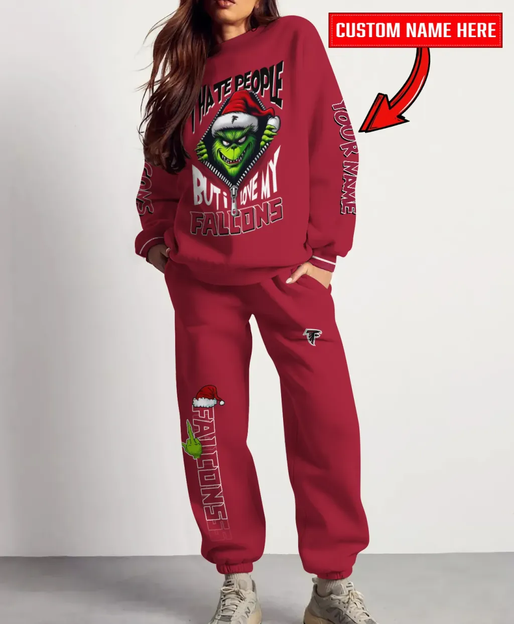 Atlanta Falcons Unisex Christmas Sweatshirt And Sweatpants Set