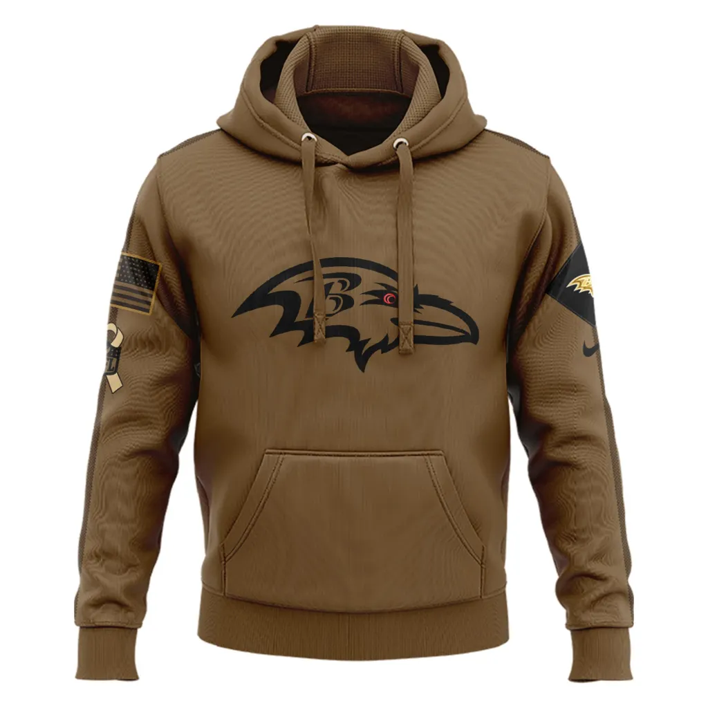 Baltimore Ravens Limited Edition Brown Veterans Hoodie