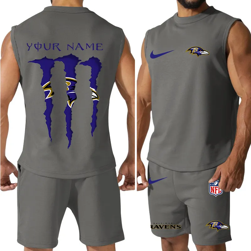 Baltimore Ravens Men’s Colorful Combo Jersey Tank Top And Shorts Set